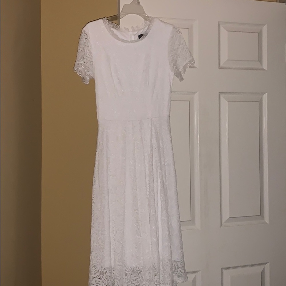 White lace dress